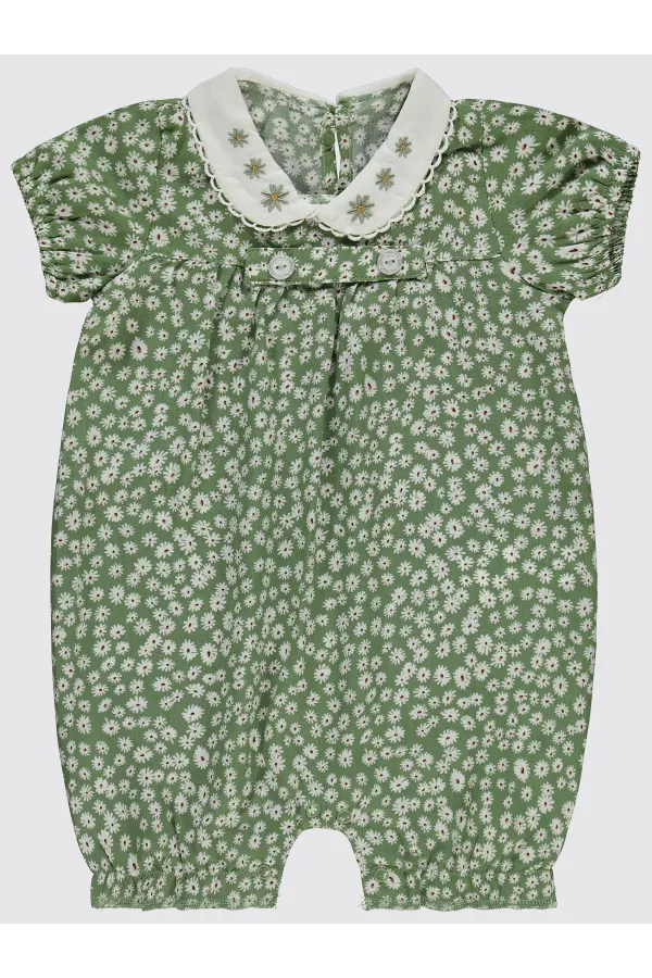 Grenouillère bébé 0-24 mois verte - Emballage