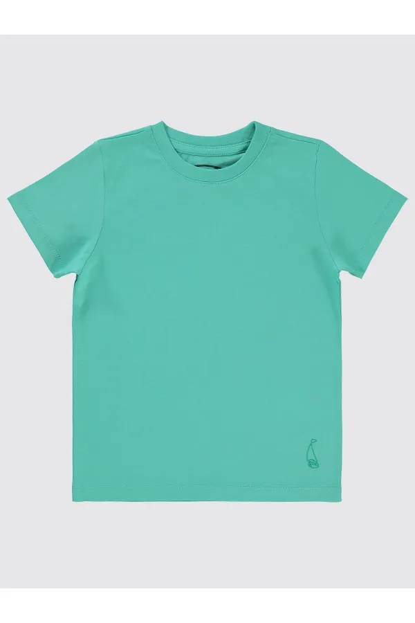 Lot de T-shirts pour garçons de 2 à 5 ans, couleur menthe