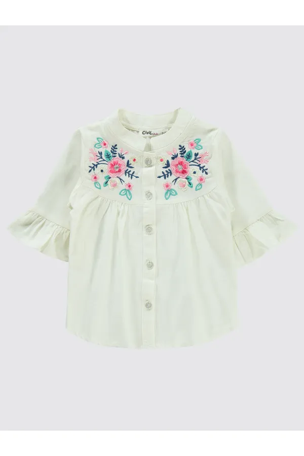 Girl's Shirt 2-5 Years Old Ecru - Package
