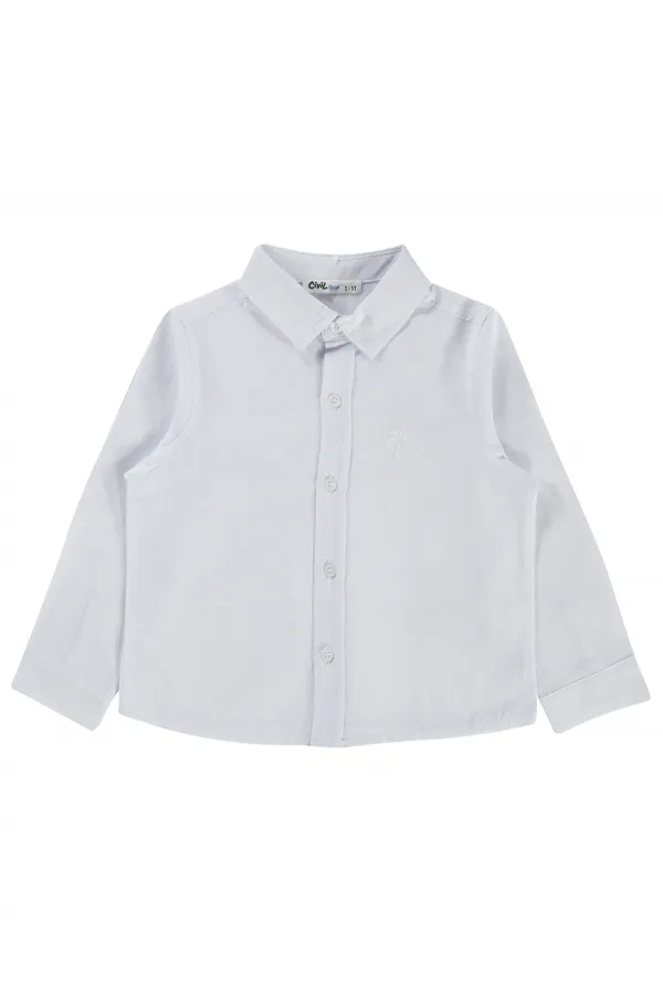 Chemise garçon, 2-5 ans, blanche - Emballage
