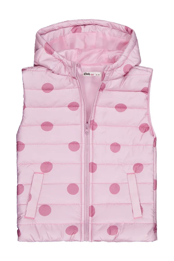 Kız Çocuk Yelek 6-9 Yaş Pudra - Paket