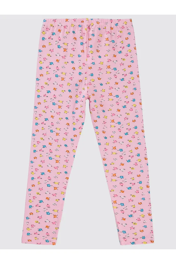 Kız Çocuk Tayt 6-9 Yaş Pembe - Paket