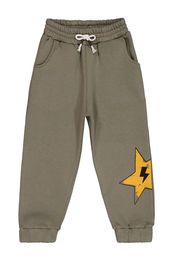 Bas de survêtement kaki pour garçon de 6 à 9 ans - Lot