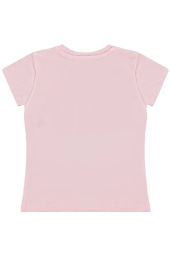 Kız Çocuk Tişört Km 2-5 Yaş Pembe Şerbet - Paket