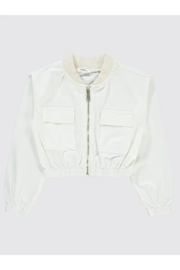 Kız Çocuk Ceket 6-9 Yaş Beyaz - Paket