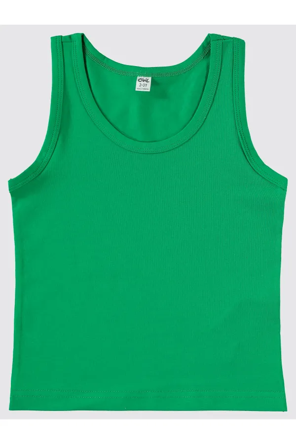 Erkek Çocuk Atlet 2-9 Yaş Yeşil-Beyaz - Paket