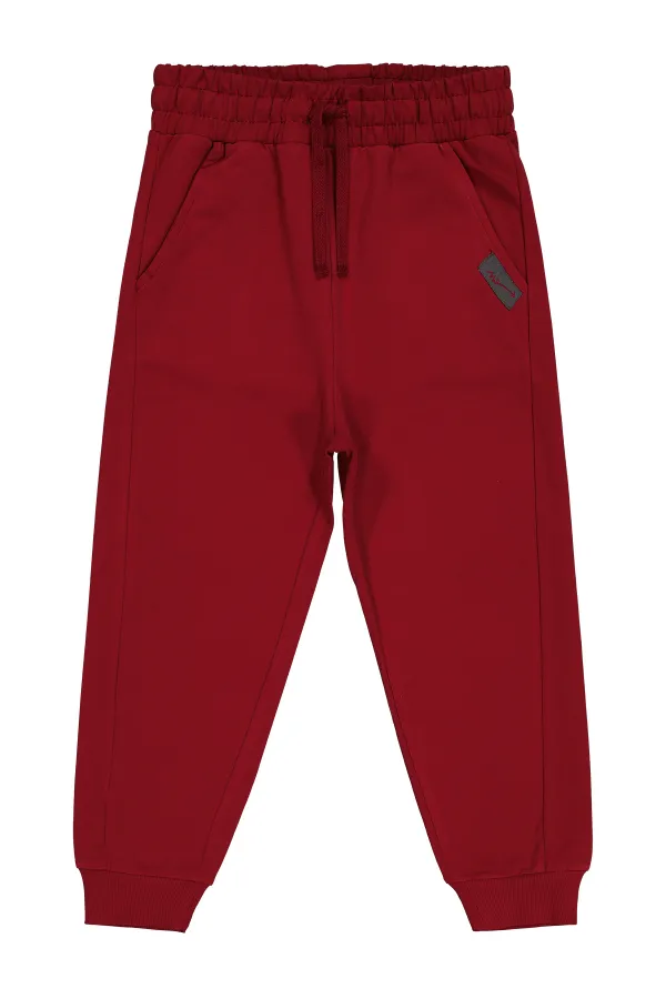 Erkek Çocuk Eşofman Altı 10-13 Yaş Bordo - Paket