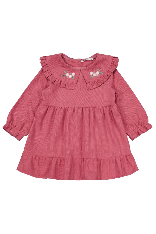 Kız Çocuk Jile ve Elbise 2-5 Yaş Gül Kurusu - Paket