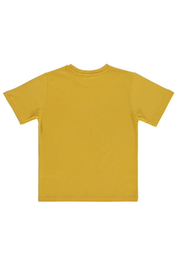 Boys' T-Shirt KM 10-13 Years Dark Mustard - Pack
