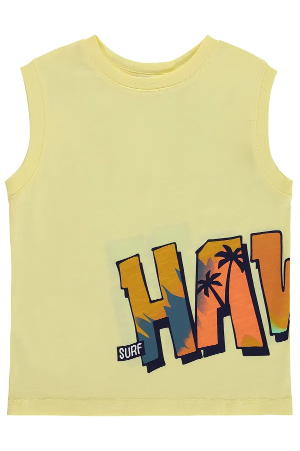 Boys' T-Shirt, Ages 2-5, Light Yellow - Pack