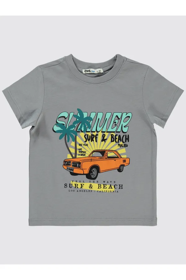 Boy T-Shirt 2-5 Years Old Gray - Pack