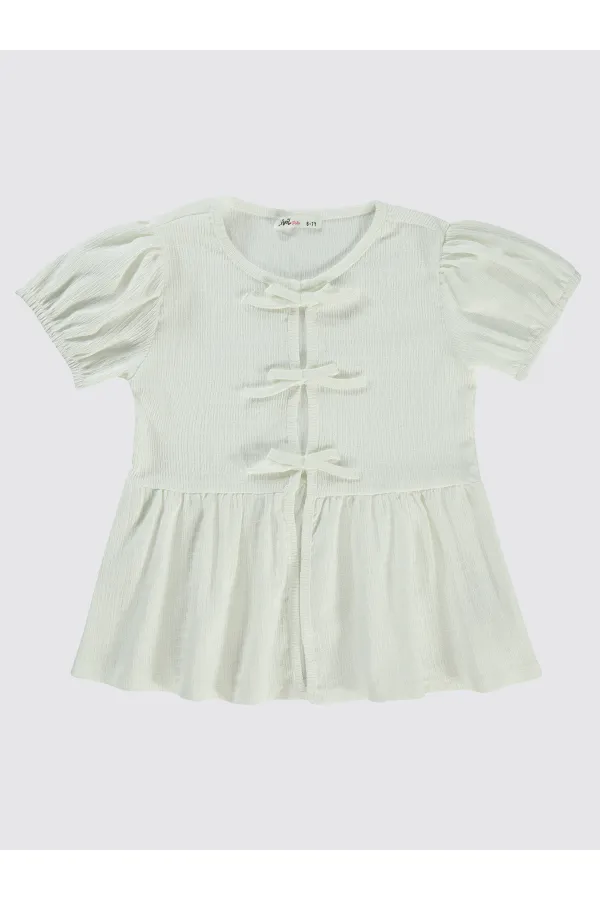 Chemise fille 10-13 ans écru - Emballage