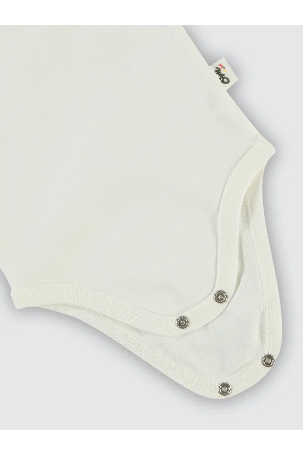 Baby Snap Bodysuit 0-24 Months White - Pack