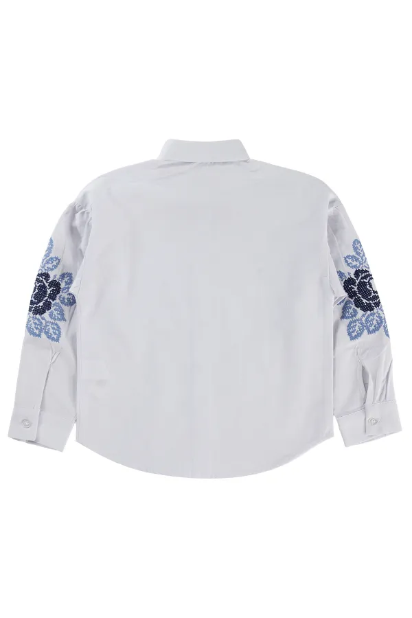 Girls' Shirt, Ages 6-9, White - Pack