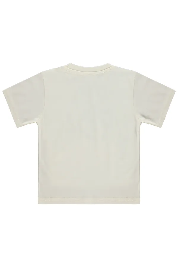 Erkek Çocuk Tişört Km 2-5 Yaş Ekru - Paket