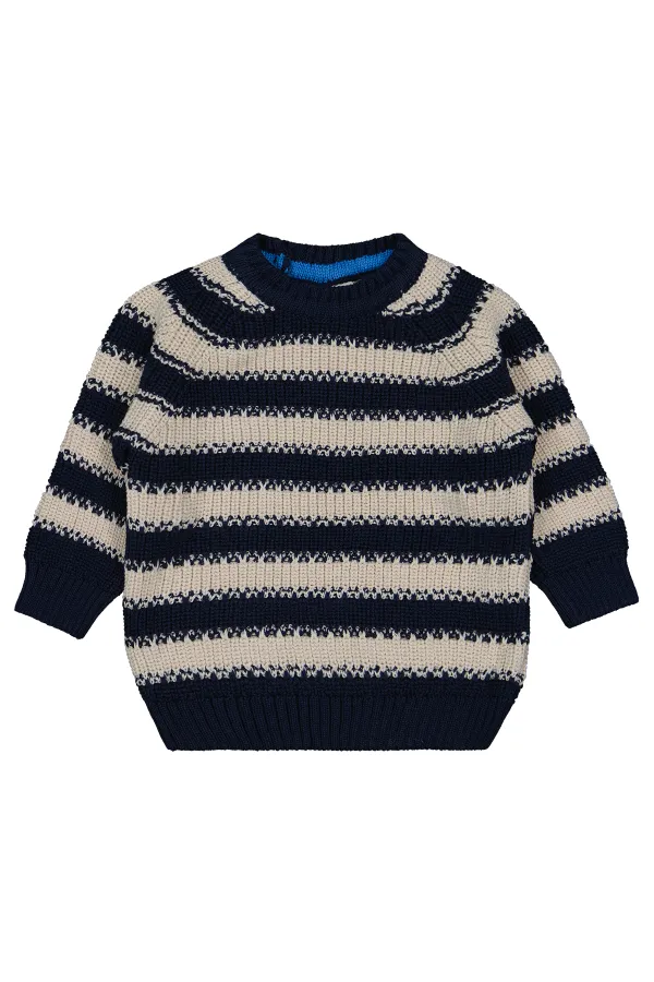 Pull bébé 0-24 mois bleu marine doux - Lot