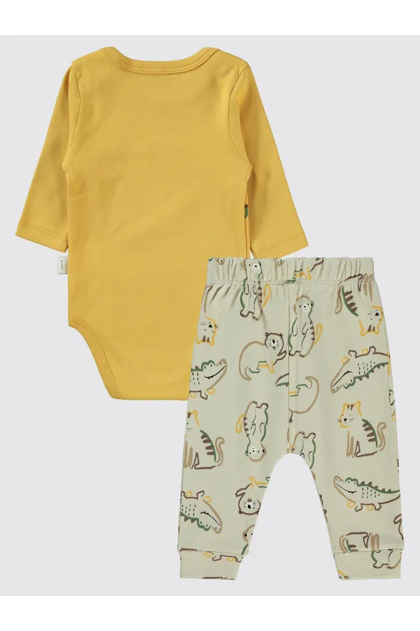 Bebek Takım 0-24 Ay Hardal - Paket