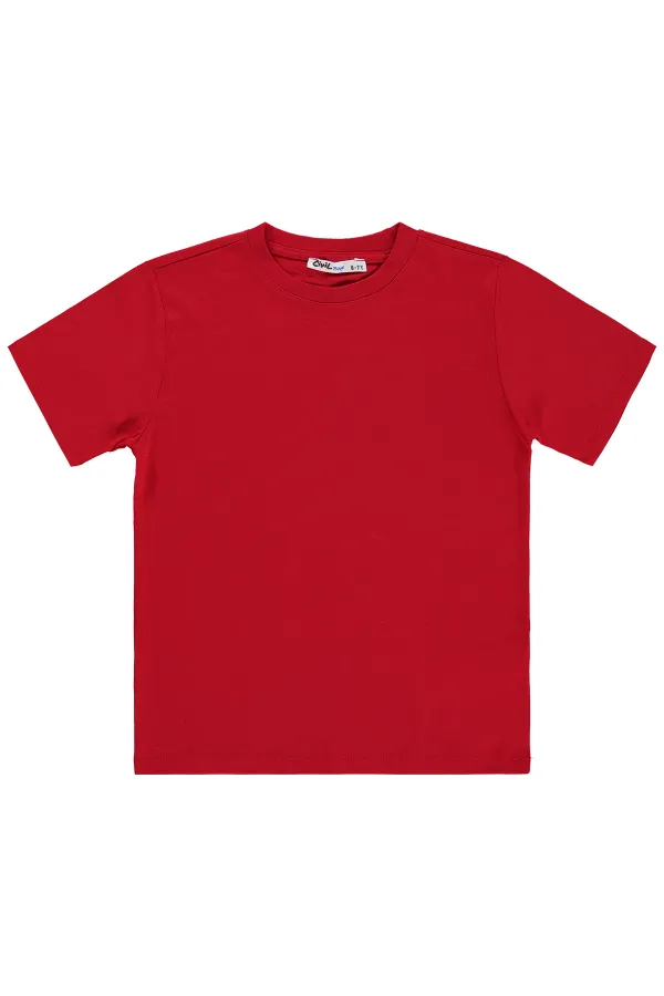 Lot de t-shirts rouges pour garçons de 6 à 9 ans