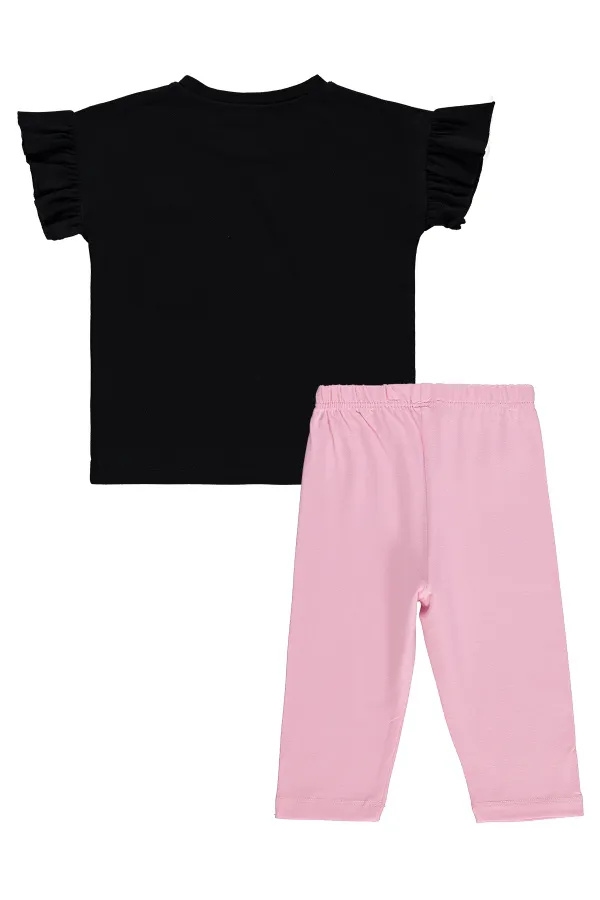 Kız Çocuk Takım 2-5 Yaş Siyah-Pembe - Paket