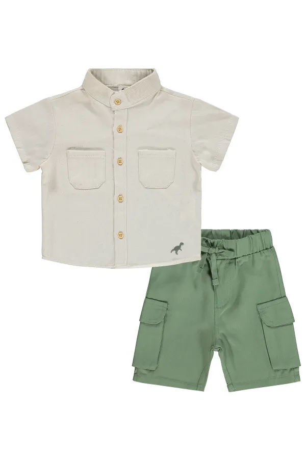 Bebek Takım 0-24 Ay Taş Rengi - Paket