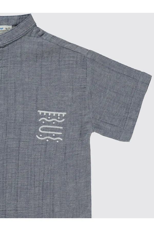 Boy Shirt 6-9 Years Indigo - Package Boy Shirt 6-9 Years Indigo - Package