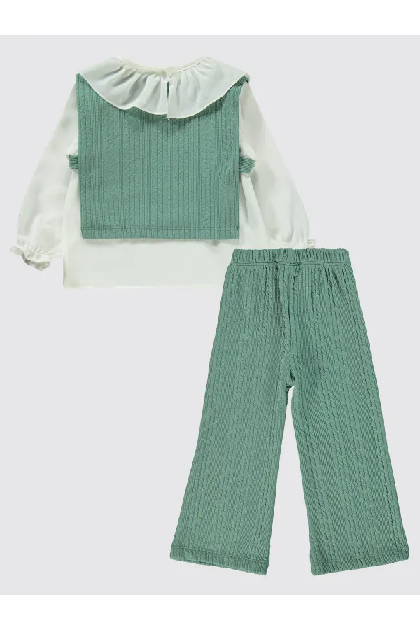 Ensemble vert pour filles de 2 à 5 ans - Emballage