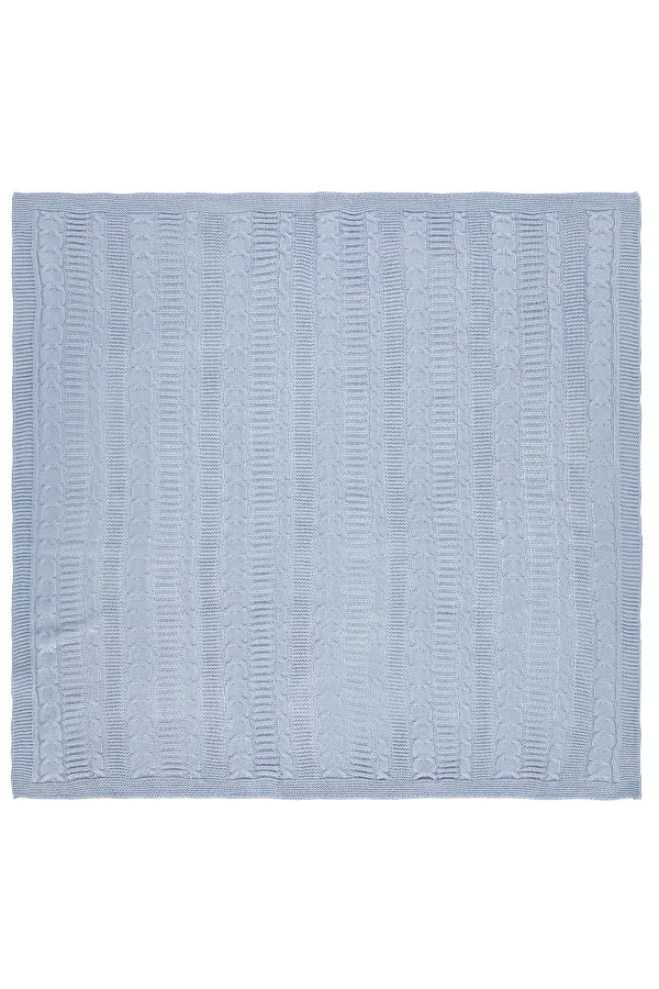 Ensemble couverture et lange pour bébé 0-24 mois bleu - Emballage