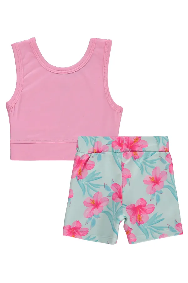 Ensemble maillot de bain fille 6-13 ans menthe - Pack