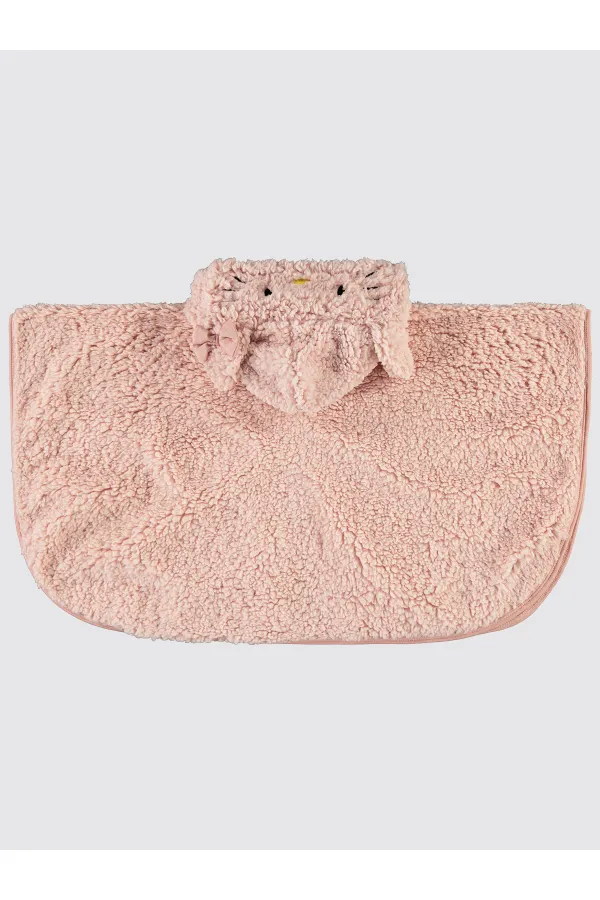 Kız Çocuk Pelerin 2-5 Yaş Pudra - Paket