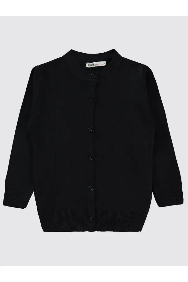 Kız Çocuk Hırka 2-5 Yaş Siyah - Paket