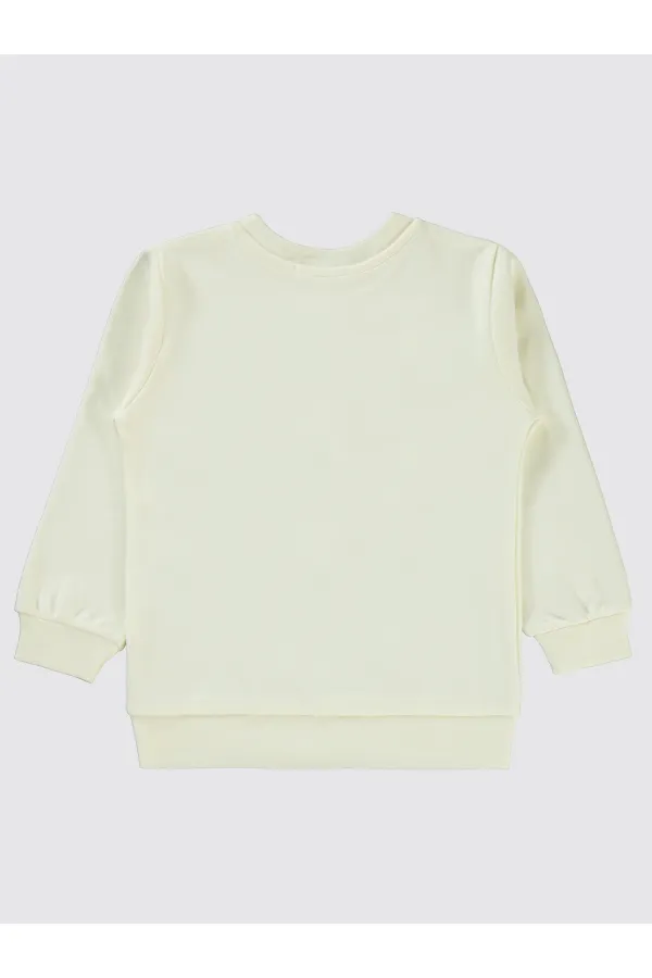 Kız Çocuk Sweatshirt 2-5 Yaş Ekru - Paket
