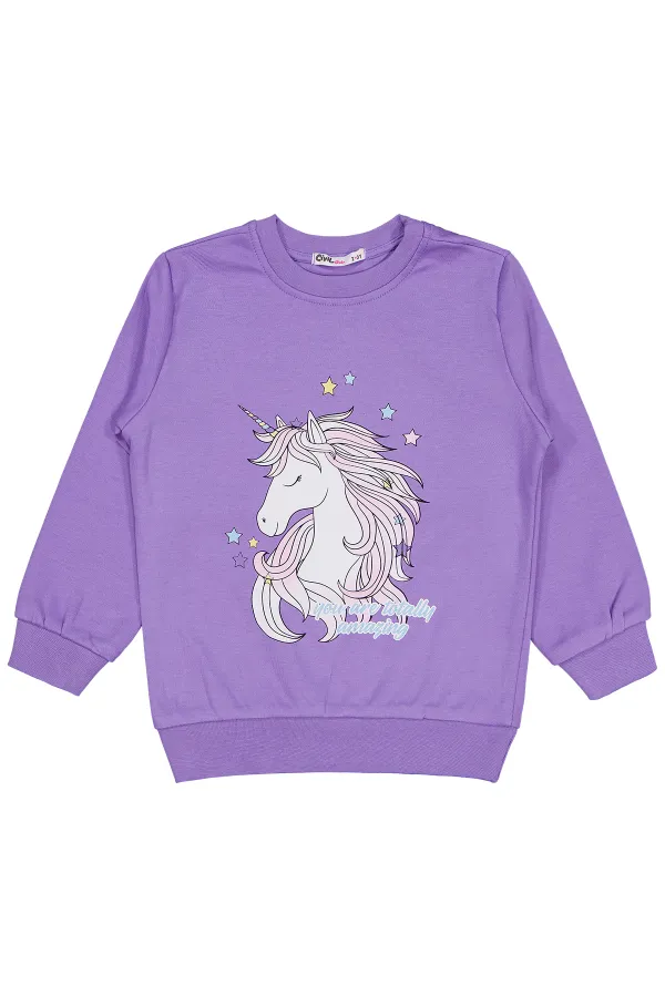 Girl's Sweatshirt 2-5 Years Purple - Package
