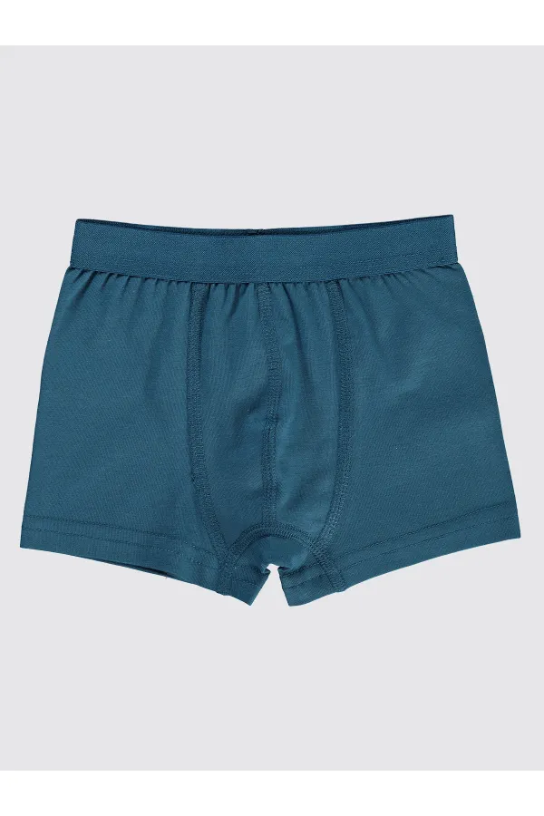 Erkek Çocuk Boxer 2-9 Yaş Turuncu-Lacivert - Paket