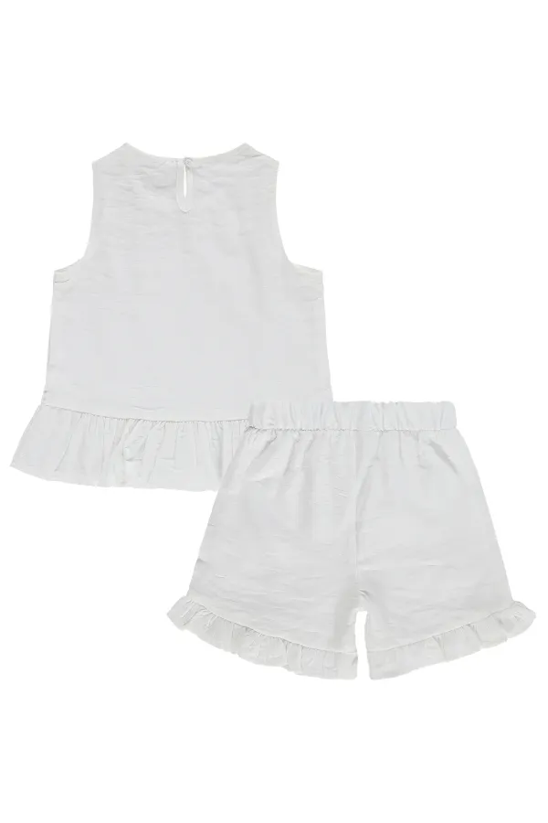 Kız Çocuk Takım 2-5 Yaş Ekru - Paket