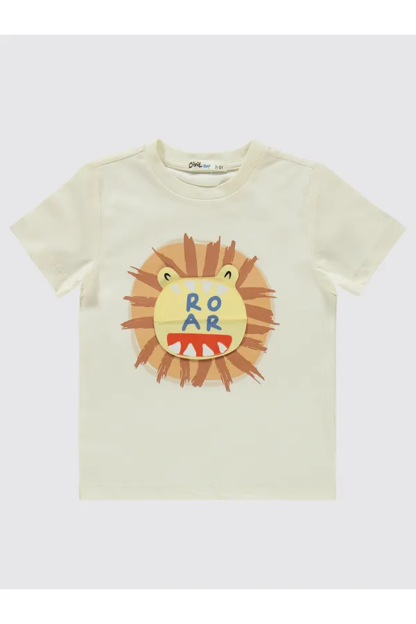 Ensemble pyjama garçon 2-5 ans écru - Emballage