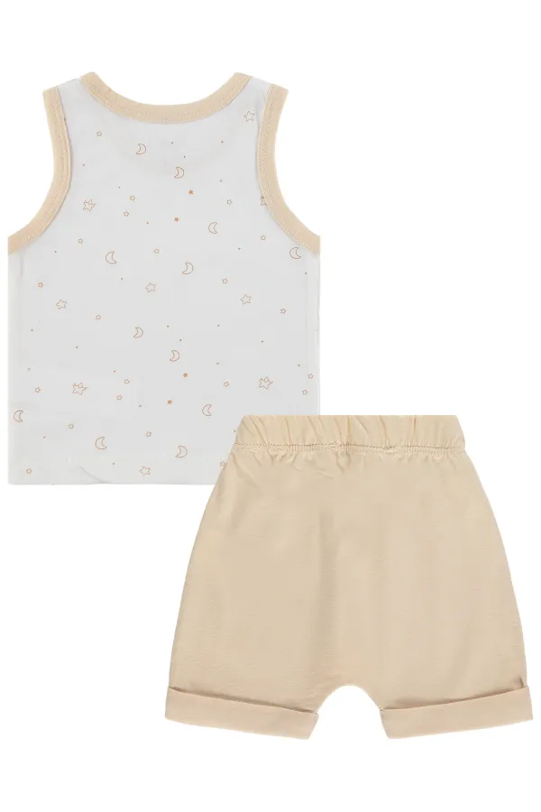 Bebek Takım 0-24 Ay Ekru-Taba - Paket