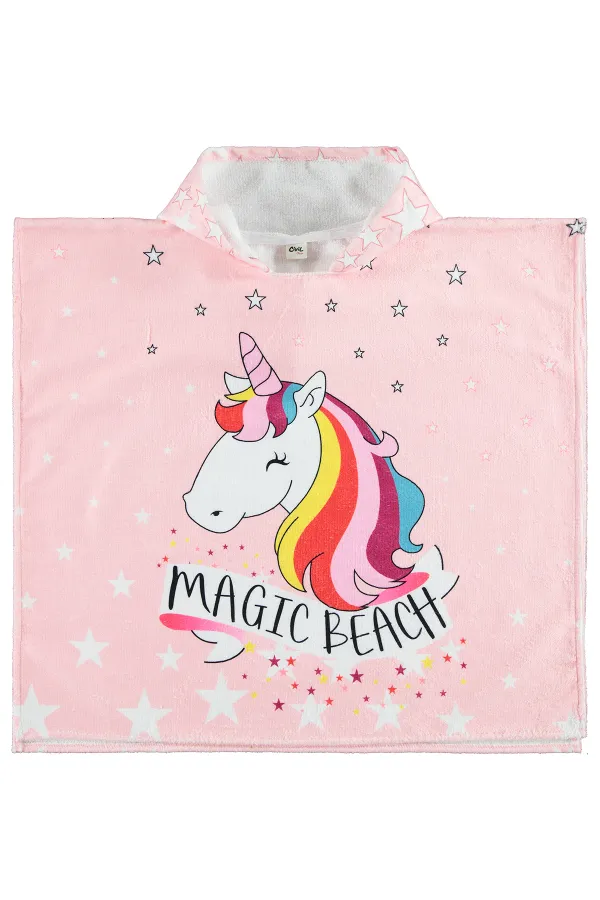 Kız Çocuk Pelerin 2-5 Yaş Pudra - Paket