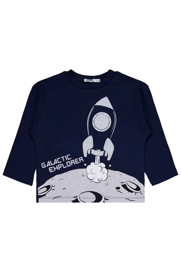 Boys Pajama Set 2-5 Years Old Navy Blue - Package