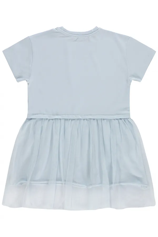 Kız Çocuk Jile ve Elbise 6-9 Yaş Açık Mavi - Paket