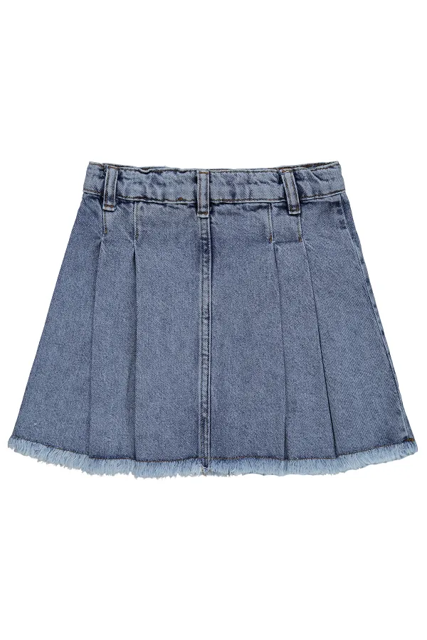 Girls' Skirt, Ages 6-9, Blue - Package