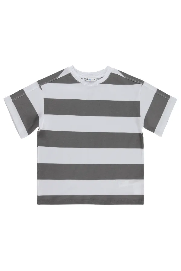 Lot de t-shirts gris pour garçons de 6 à 9 ans