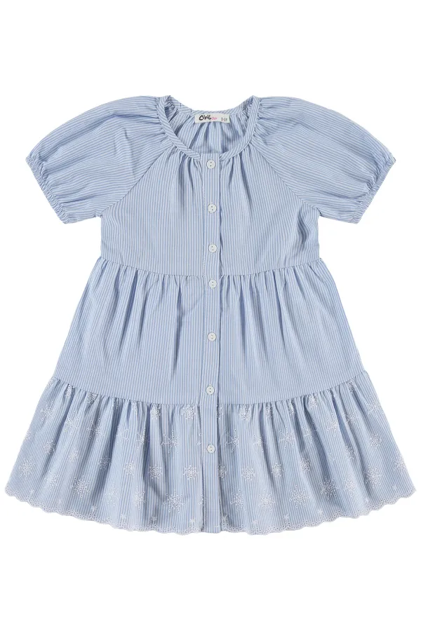 Kız Çocuk Jile ve Elbise 2-5 Yaş Açık İndigo - Paket