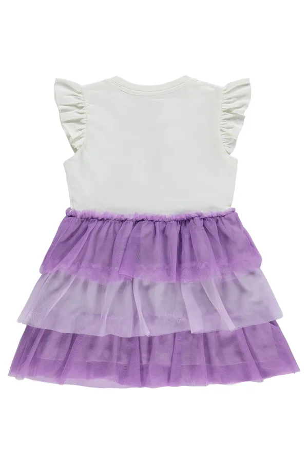 Girls' Jumpsuit and Dress Set, Ages 2-5, Purple - Package