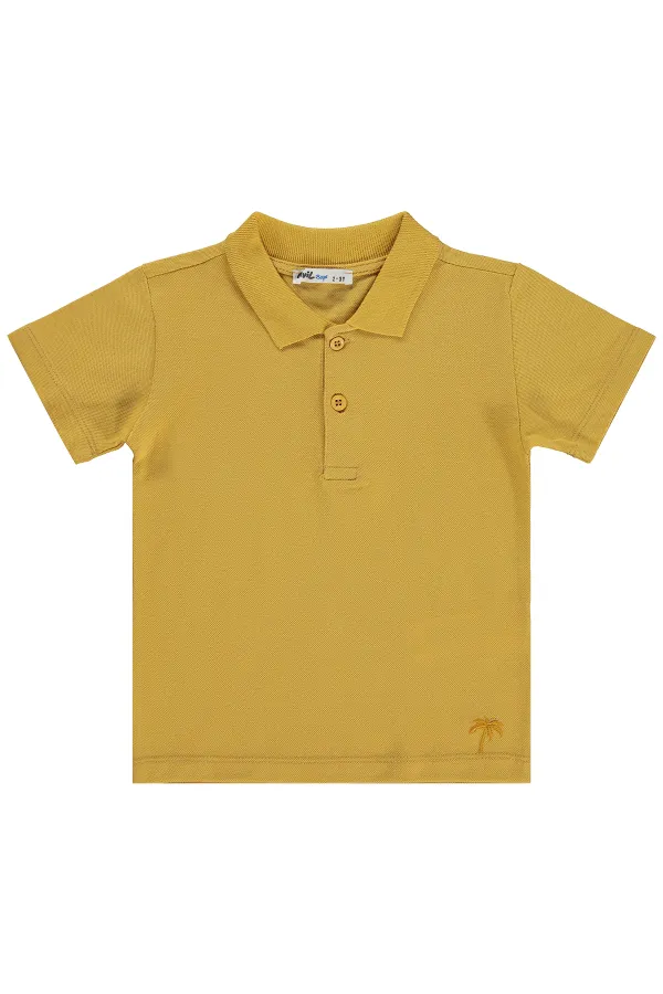 T-shirt garçon Km 2-5 ans, moutarde foncée - Lot