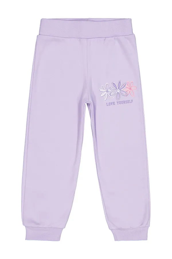 Girls Tracksuit Bottoms 2-5 Years Lilac - Package