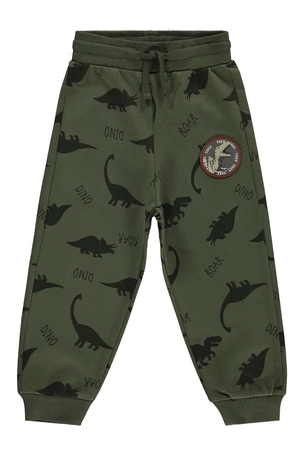 Pantalon de survêtement garçon, 2-5 ans, kaki foncé - Lot