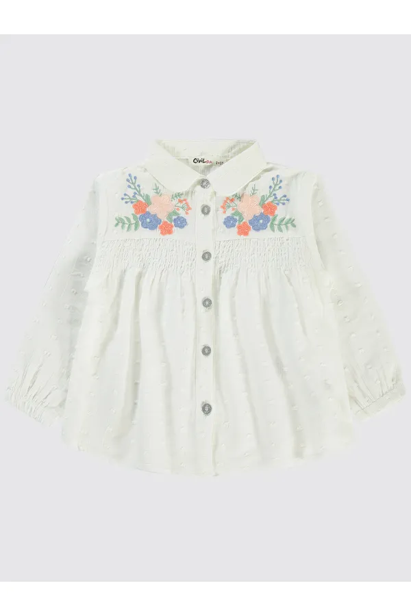 Girl's Shirt 2-5 Years Old Ecru - Package