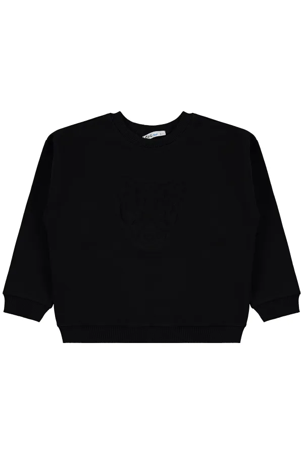 Erkek Çocuk Sweatshirt 6-9 Yaş Siyah - Paket