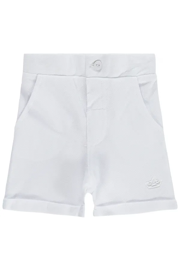 Baby Shorts 0-24 Months White - Pack