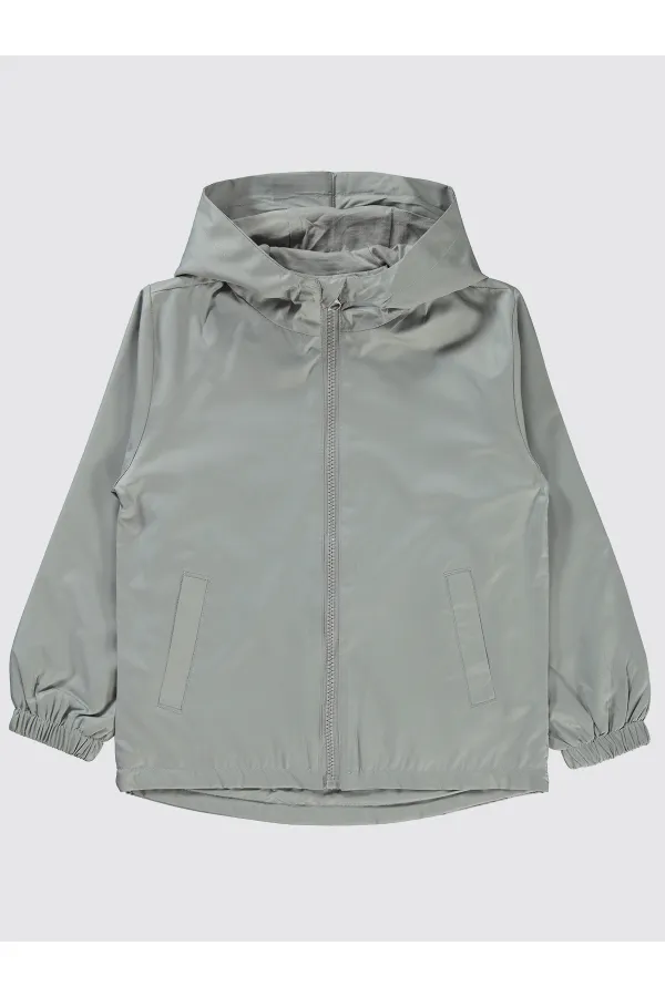 Erkek Çocuk Yağmurluk 6-9 Yaş Gri - Paket
